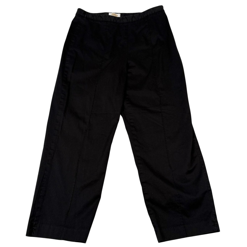 Talbots Pants 10 Stretch Tailored Cropped Side Zip Office‎ Chic Travel Workwear